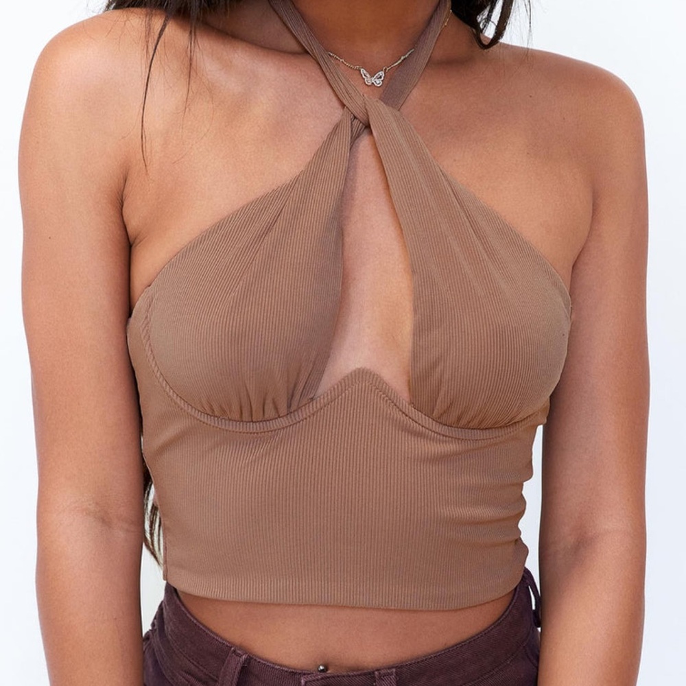 Princess Polly Brown Alicia Crop Top